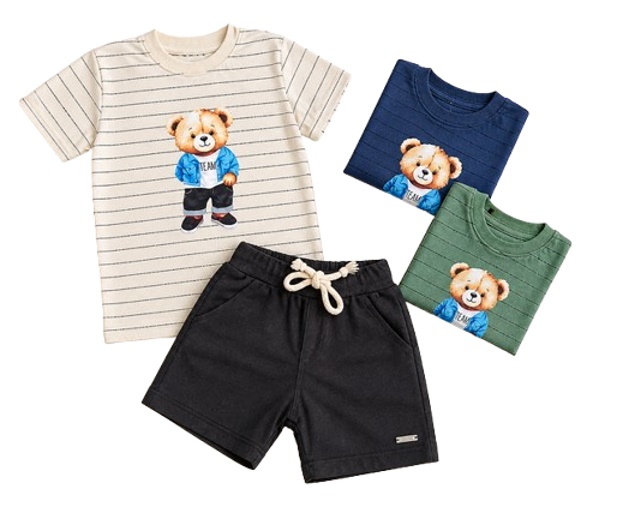 Conjunto Nk Primeiros Passos Masculino Manga Curta Malha