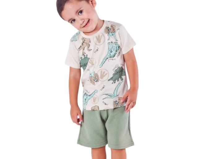 Conjunto Nk Primeiros Passos Masculino Manga Curta Malha