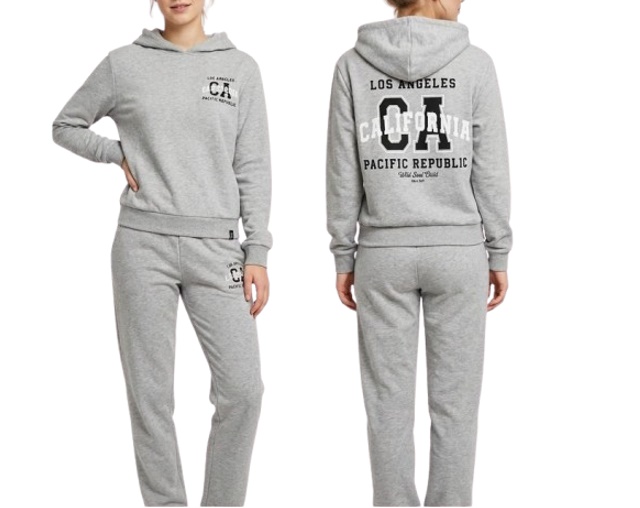 Conjunto Sweetchild Juvenil Feminino Moletom Capuz Wide Leg