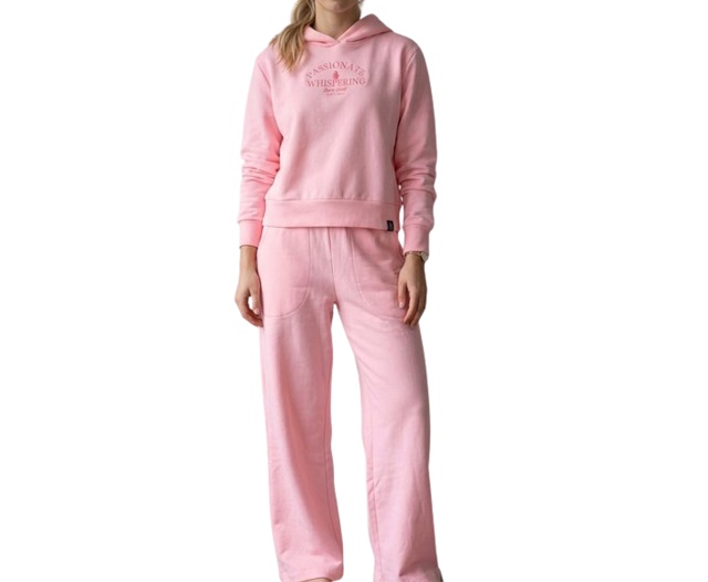 Conjunto Sweetchild Juvenil Feminino Moletom Capuz Wide Leg