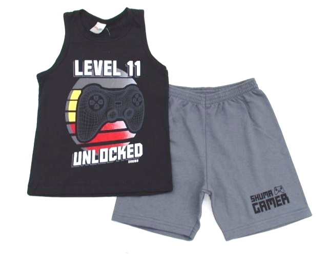 Conjunto Shumakids Infantil Masculino Regata Malha