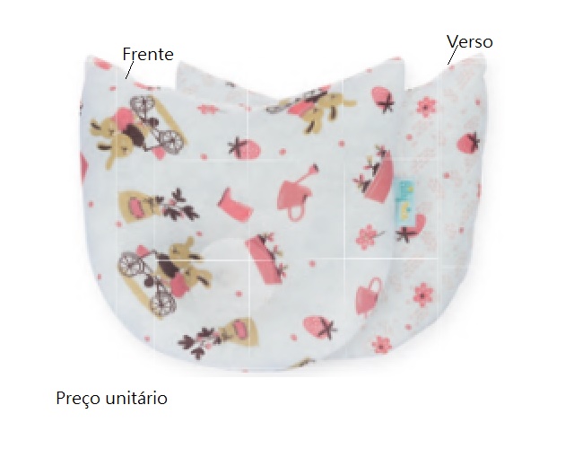 Travesseiro Minasrey Bebe Feminino Algodão Anatômico