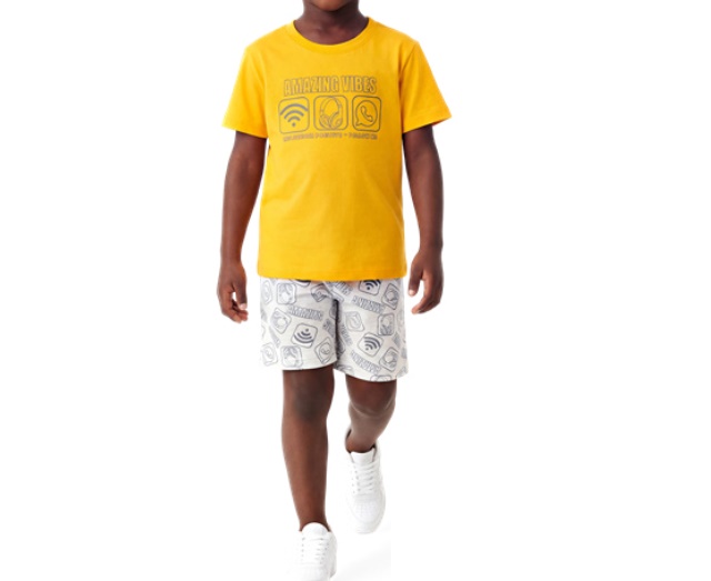 Conjunto Wkids Infantil Masculino Manga Curta Malha