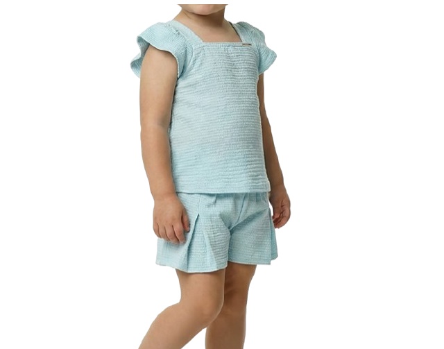 Conjunto Dila Primeiros Passos Feminino Manga Curta Cotton Anarruga Sho
