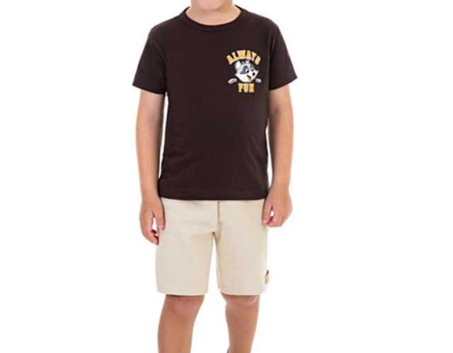 Conjunto Jaki Primeiros Passos Masculino Manga Curta Malha