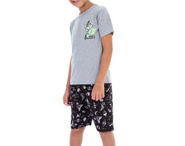 Conjunto Jaki Juvenil Masculino Manga Curta Malha