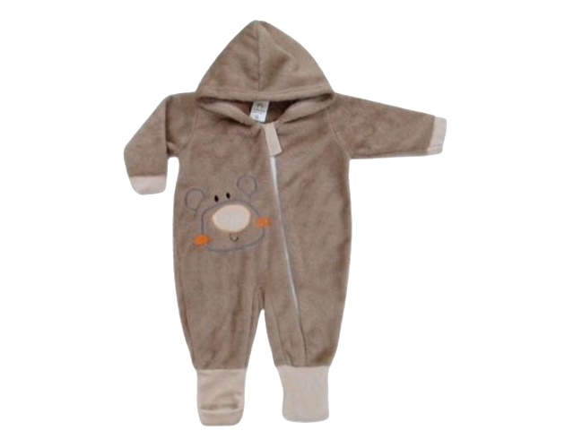 Macacão Bebelezinha Bebe Masculino Fleece Capuz