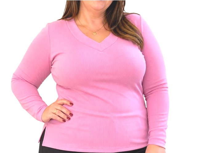 Blusa Armando Adulto Extra Grande Feminina Manga Longa Poliéster Canelada Térmi
