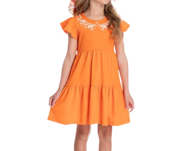 Vestido Pimentinha Infantil Manga Japonesa Malha 3marias