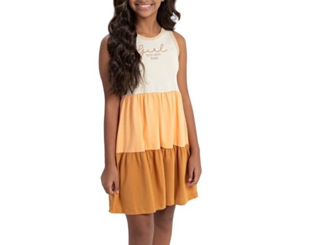 Vestido Fashionk Juvenil Regata Malha 3marias
