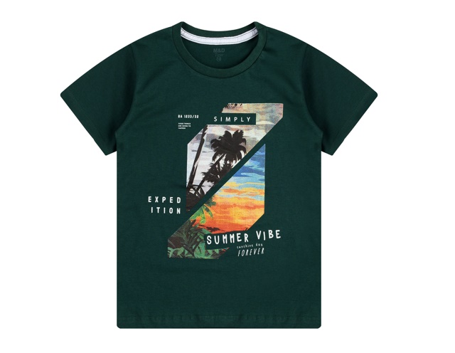 Camiseta M&d Juvenil Masculina Manga Curta Malha