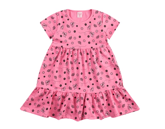 Vestido Pitiska Infantil Manga Curta Cotton Estampado