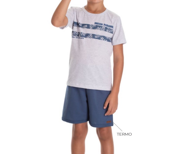 Conjunto Jidi Infantil Masculino Manga Curta Malha