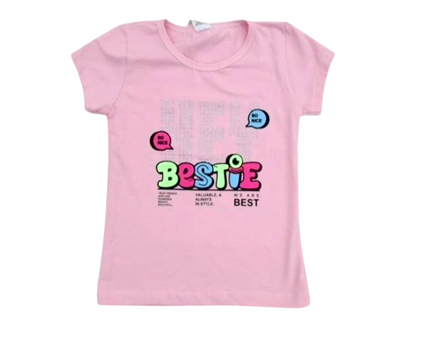 Blusa Lookinhos Infantil Feminina Manga Curta Cotton