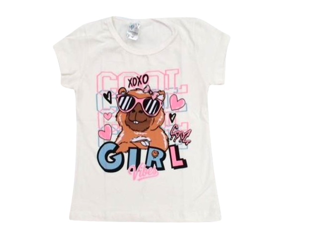 Blusa Lookinhos Juvenil Feminina Manga Curta Cotton