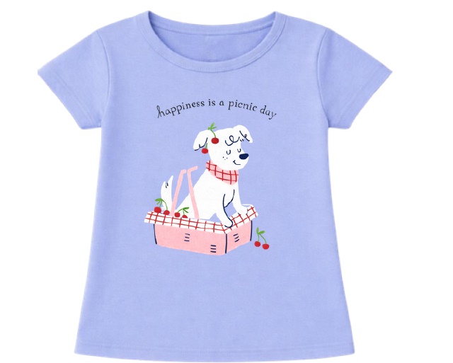 Blusa Kalele Infantil Feminina Manga Curta Cotton