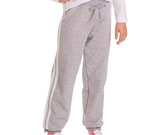 Calça Pimentinha Infantil Feminina Moletom Faixa Dupla