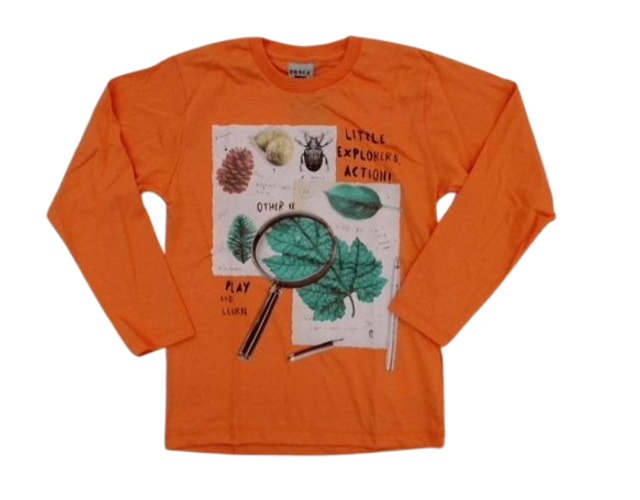 Camiseta Pimentinha Infantil Masculina Manga Longa Malha