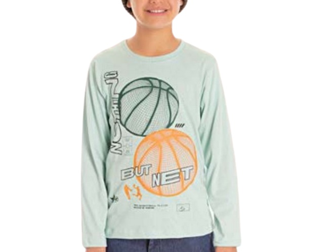 Camiseta Pk Juvenil Masculina Manga Longa Malha