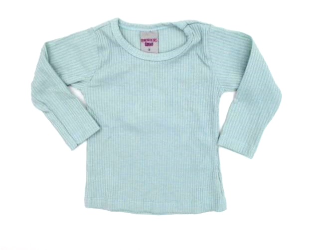 Blusa Pimentinha Bebe Feminina Manga Longa Malha Canelada