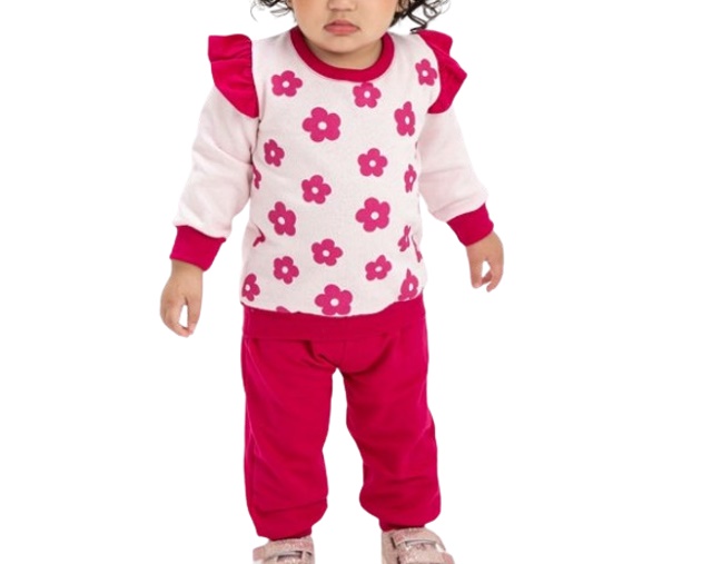 Conjunto Fashionk Bebe Feminino Moletom Calça