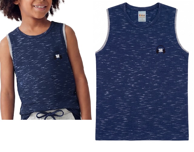 Regata Fantoni Infantil Masculina Machão Malha Jet
