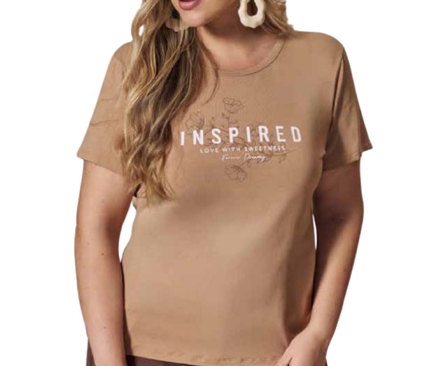 Blusa Feliny Adulto Extra Grande Feminina Manga Curta Viscolycra