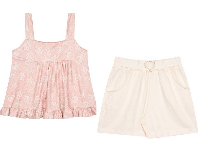 Conjunto Randa Juvenil Feminino Regata Bata Favinho Short