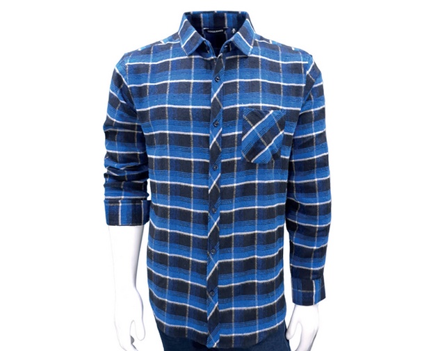 Camisa Giorgiobianco Adulto Masculina Manga Longa Flanela Xadrez Bo