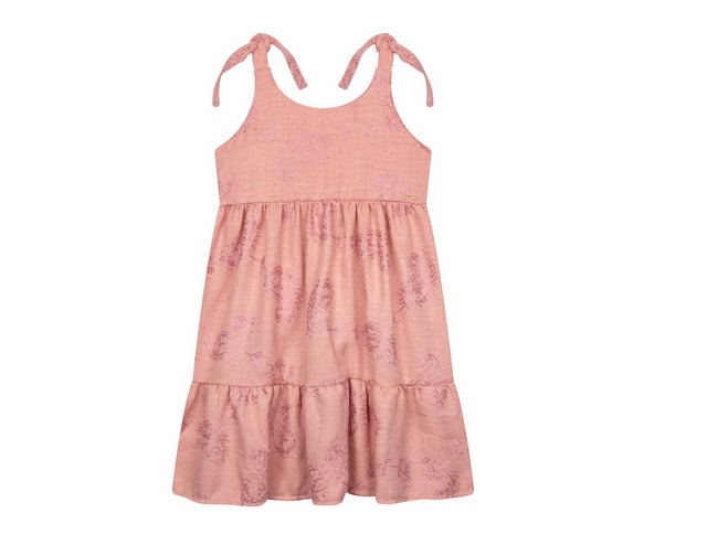 Vestido Randa Infantil Alça Viscose Bordado