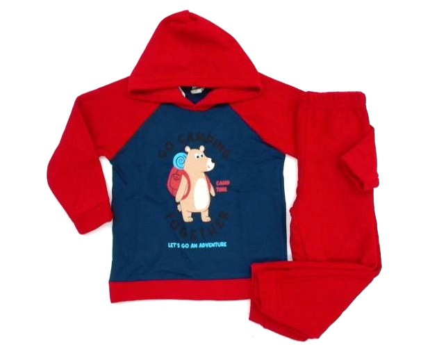 Conjunto Didiene Primeiros Passos Masculino Plush Capuz