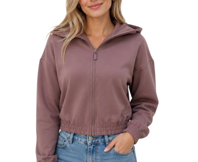 Jaqueta Kopico Adulto Feminina Scuba Cropped Capuz