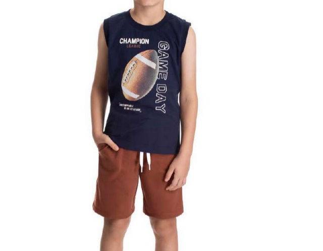 Conjunto Babyvest Infantil Masculino Regata Machão Malha