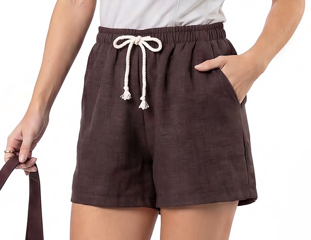 Short Bstar Adulto Feminino Linho 2bolsos