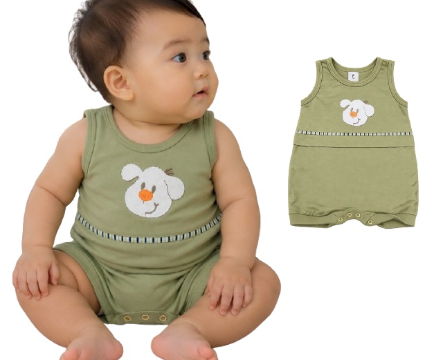 Macacão Bloomys Bebe Masculino Regata Malha