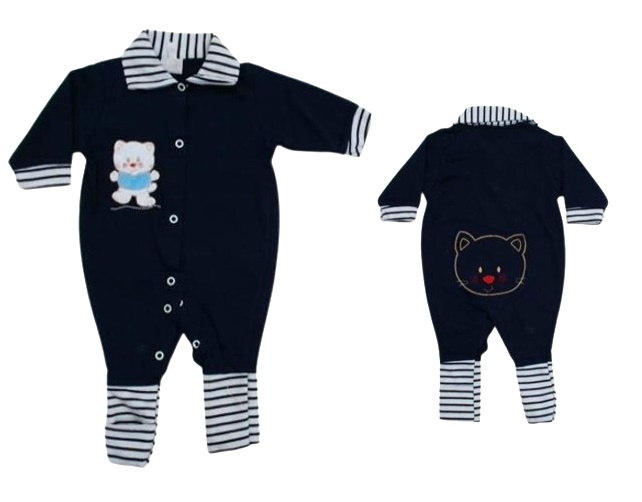 Macacão Bloomys Bebe Masculino Longo Malha Pé Reversível