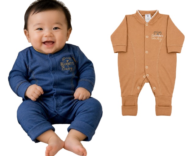 Macacão Bloomys Bebe Masculino Longo Suedine Pé Reversíve