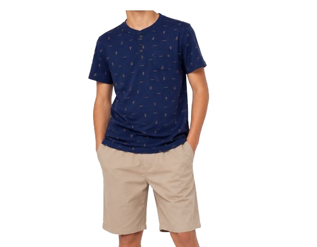 Conjunto Lecimar Juvenil Masculino Manga Curta Malha Bolso