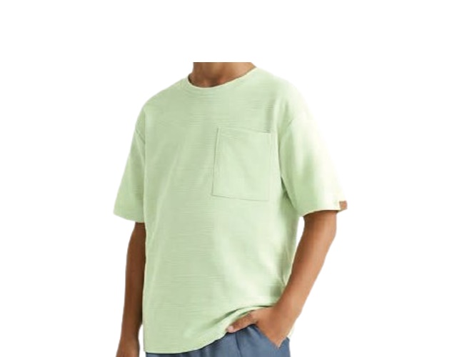 Camiseta Lecimar Infantil Masculina Manga Curta Malha Bolso