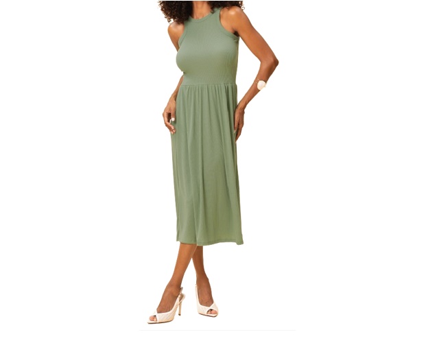 Vestido Lecimar Adulto Regata Ribana Canelada