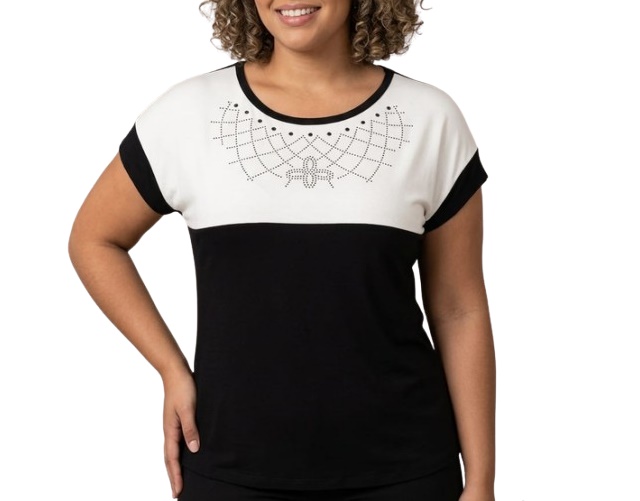Blusa Armando Adulto Extra Grande Feminina Manga Curta Viscolycra