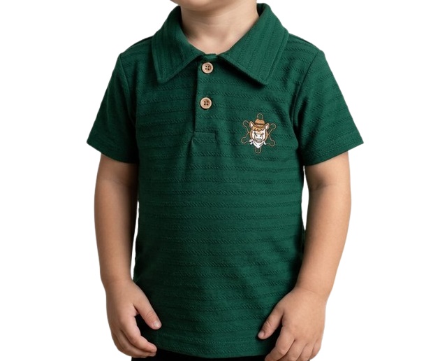 Polo Fantoni Primeiros Passos Masculino Manga Curta Malha Trabalhada