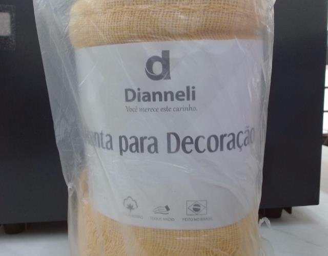 Manta Dianneli Decoraçao Algodão Com Franja 1,70mx2,40