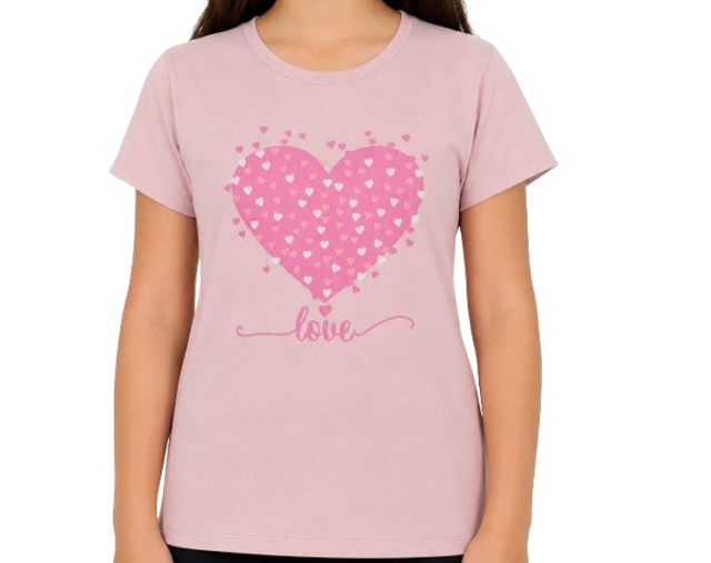 Blusa Mundonicky Juvenil Feminina Manga Curta Malha
