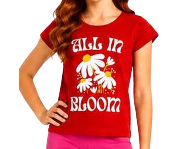 Blusa Nanny Juvenil Feminina Manga Curta Cotton
