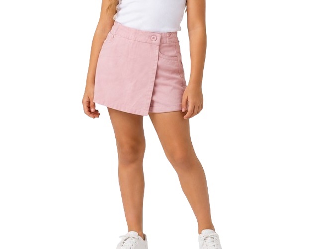 Short-saia Maliinha Infantil Feminina Sarja