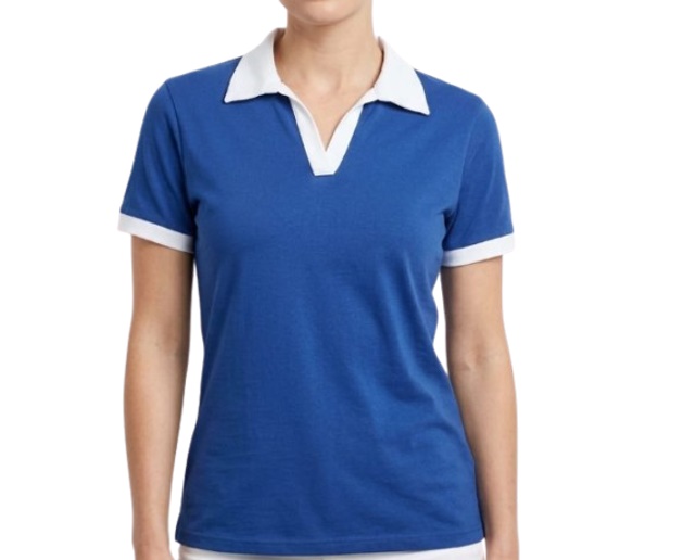 Blusa 7linhas Adulto Feminina Manga Curta Viscolycra Gola Polo