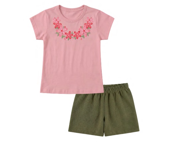 Conjunto Pegalegal Juvenil Feminino Manga Curta Malha Short