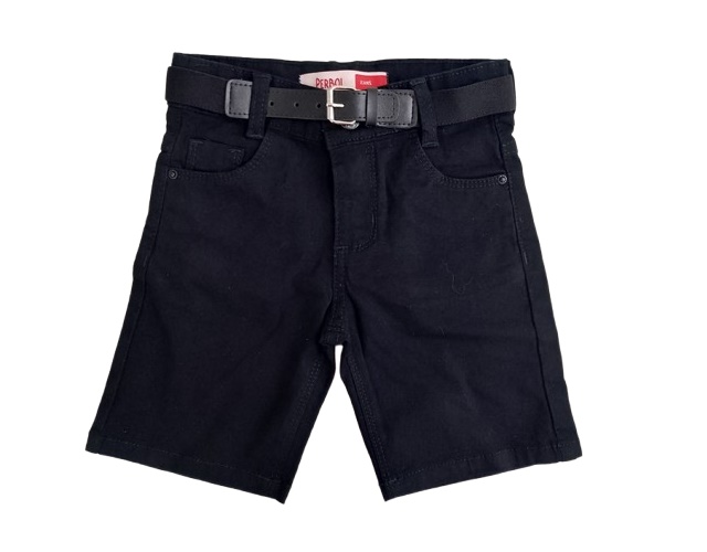 Bermuda Perbol Primeiros Passos Masculina Sarja Lycra Cinto