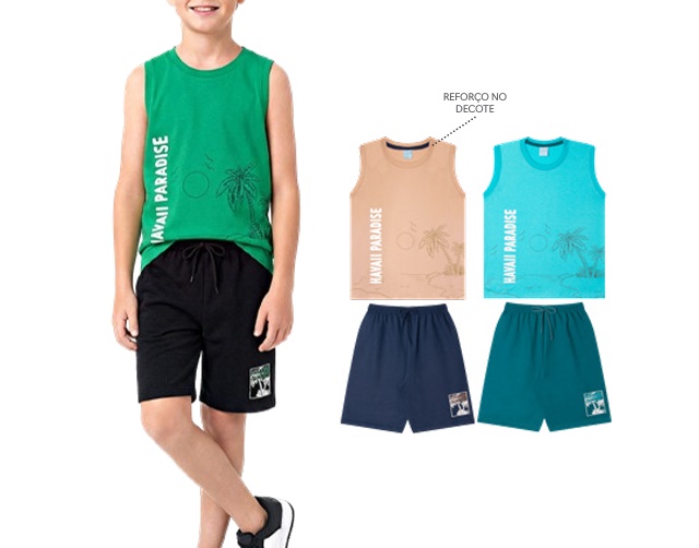 Conjunto Wilbertex Juvenil Masculino Regata Machão Malha